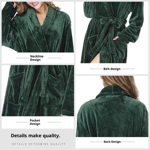 Peignoir en flanelle doux et chaud surdimensionné pour femme avec capuche, épais et moelleux, idéal pour l'hiver - Product Image 5