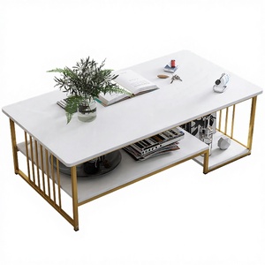 Simple Modern Nordic <b>Marble</b> Rock Plate Coffee <b>Table</b> with TV Cabinet Combination Faux <b>Marble</b> <b>Top</b> handmade metal <b>side</b> <b>table</b> metal - Product Image 2