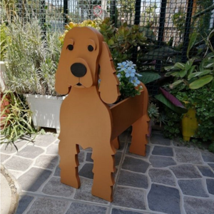 Macetas de Madera Grandes Personalizadas para Jardín Exterior, Macetero de <span class=keywords><strong>PVC</strong></span> con Forma de Perro, Soporte para Macetas, Decoración de Madera con Forma de Animal - Product Image 1