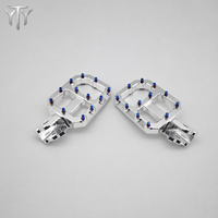 Reposapiés Anchos Cromados para Motocicleta Eléctrica Talaria Sting Surron Light Bee X LBX E-Ride Pro SS, Pedales Antideslizantes