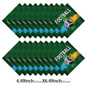 Nouvel ensemble de vaisselle jetable sur le thème du football, vaisselle de football pour fête d'<span class=keywords><strong>anniversaire</strong></span> de garçons, comprenant des gobelets en papier et des décorations pour gâteaux - Product Image 4