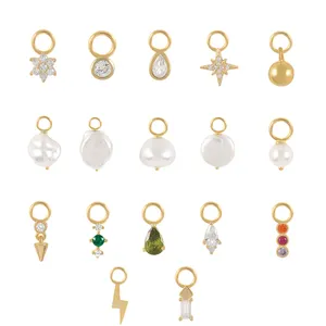 S925 Sterling Silver Earrings Charm Beads Pendant Serbaguna Earring Aksesoris Produsen