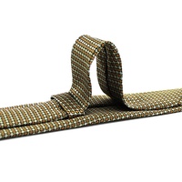 Cravates pour hommes Faits à la main Unique Classique Géométrique Marque privée Marron Luxe 100% Soie Jacquard Tissé Cravates importées pour hommes