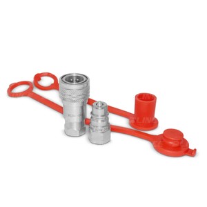 ชุดข้อต่อไฮดรอลิกแบบปลดเร็วสำหรับการเกษตร มาตรฐาน ISO 5675 ขนาด 1/4 นิ้ว NPT เกลียว 1/4 นิ้ว แบบแมนนวล - Product Image 2