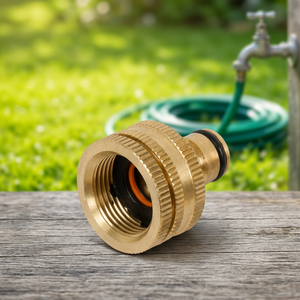 Conector Rápido de Latón Dorado para Manguera, Adaptador de Grifo Roscado de 3/4" para Jardín con Conexión Instantánea, Ecológico - Product Image 2