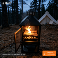 CAYLEY Lanterne et Réchaud de Camping Durable, Idéal pour Jardin, Patio, Cour Arrière, Camping et Utilisation Quotidienne en Extérieur