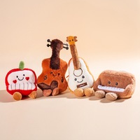 Op maat gemaakte & groothandel creatieve pluche muziekinstrumenten, fruit, groenten, dierenhangers poppen