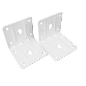 Support d'angle blanc 6x6 à 90 degrés pour étagère, accessoire de quincaillerie pour meuble - Product Image 4