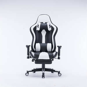 Silla de Juego Moderna en Blanco y Negro, Silla para Computadora, Silla Gamer Ergonómica Reclinable - Product Image 2