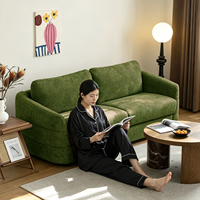 Canapé-lit pliant de style italien du milieu du siècle, convertible 2-en-1, multifonctionnel, pour petit espace, hôtel, appartement, maison