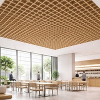 Plafond en grille ouverte en alliage d'aluminium perforé décoratif, design moderne, ignifuge et insonorisant pour les immeubles de bureaux