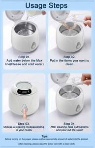 45KHz Ultrasonic Cleaner with UV - Portable Household Cleaning <b>Machine</b> for Jewelry Dentures Glasses,3 Cleaning Modes - Product Image 5