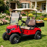 Voiture de golf électrique tout-terrain Rainbow 72V certifiée CE, freins à disque, personnalisable, 2 places avec compartiment arrière, 30 km/h, autonomie 70-90 km