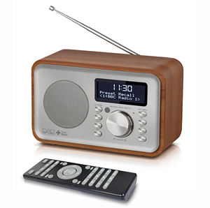 DAB/DAB + <span class=keywords><strong>Radio</strong></span> FM numérique réveil <span class=keywords><strong>effet</strong></span> <span class=keywords><strong>bois</strong></span> prise casque - Product Image 2