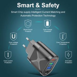 48W Quick Charger 3USB+<b>USB</b> <b>C</b> High Power <b>Adapter</b> <b>USB</b> Auto Charger for IPhone13 Universal Mobile Phone <b>USB</b> Adaptive Fast Charging - Product Image 5