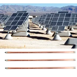 Earthing Electrode Protection System Pure Copper/Copper Clad Steel Ground Rod for Solar Energy System/Wind Power Generator