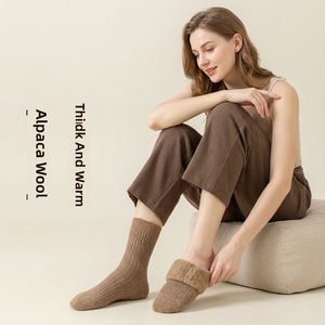 Calcetines de lana de alpaca al por mayor, gruesos, cálidos, suaves, térmicos, <span class=keywords><strong>para</strong></span> invierno, cómodos, <span class=keywords><strong>para</strong></span> hombre y mujer, <span class=keywords><strong>para</strong></span> uso diario al aire libre, calcetines cálidos <span class=keywords><strong>para</strong></span> clima frío - Product Image 3