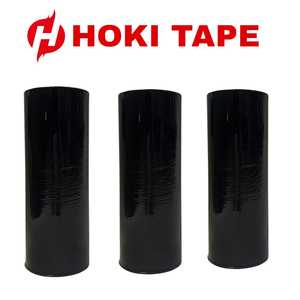 Film PE étirable noir durable de 30cm x 100m pour la protection des produits d'emballage d'épicerie pendant l'expédition - Product Image 5