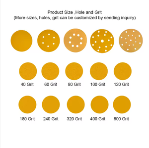 Disques abrasifs en oxyde d'<span class=keywords><strong>aluminium</strong></span> DNX, vente chaude, 6 pouces, 150 mm, 8 trous, avec trous, imperméables, ronds, OEM personnalisés - Product Image 3