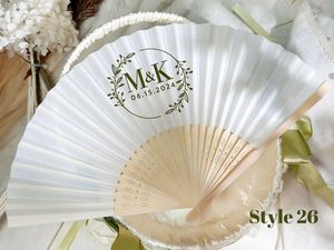 2025 New Arrival Customized Bamboo Hand <b>Fan</b> <b>Wedding</b> Gift Handcrafted - Product Image 2