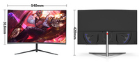 Moniteur 24 27 32 pouces incurvé sans bordure professionnel 2800R Moniteurs de jeu PC Moniteurs LCD avec VESA