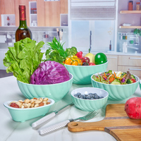 Ensemble de saladiers rayés en mélamine durable de haute qualité nouvelle collection pour les fêtes de maison et de cuisine