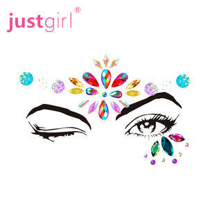 Autocollant décoratif <span class=keywords><strong>strass</strong></span> pour <span class=keywords><strong>visage</strong></span> et fête, bijoux adhésifs, nouvelle tendance, Festival, fête, 1 pièce - Product Image 5