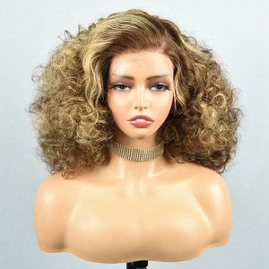 Mật độ 250% glueless siêu đôi rút ra Ấn Độ tóc giả tóc con người HD 13x4 ren 16 inch chịu nhiệt phụ nữ Châu Phi Trinh Nữ tóc giả - Product Image 1