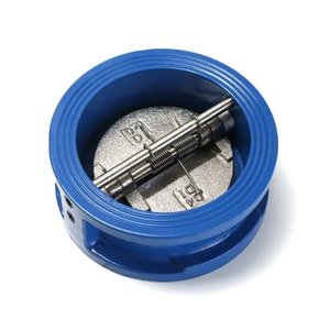 صمام فحص قرصي مزدوج من الفولاذ المصبوب H76J عالي الجودة صمام فحص ناعم محكم الغلق مبطن بصمام فحص مطاطي من الرقاقة - Product Image 3