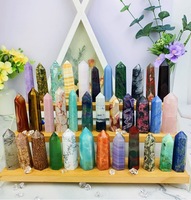 Vente en gros d'usine, point de cristal, labradorite spirituelle, fluorite, quartz rose, pierres de guérison, améthyste, tour de cristal mélangé pour la décoration