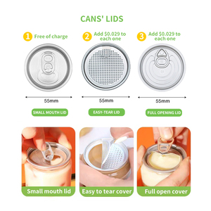 250Ml 330Ml 500Ml Pet Đồ Uống Lon Với Nắp Nhôm Thực Phẩm Cấp Dùng Một Lần Đồ Uống Cho Soda Bia Năng Lượng Đồ Uống Pop Lon - Product Image 2