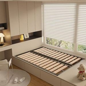 Base de Cama Plegable de Metal con Láminas de Madera, Base de Plataforma Resistente para Colchón, Soporte para Dormitorio de Invitados - Product Image 6