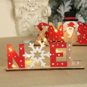Nouveauté 2020 : Lettre en bois peinte pour Noël, ornement à assembler soi-même, décorations de Noël - Product Image 4