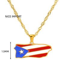 Collier avec pendentif goutte d'huile en acier titane, motif territoire du Mexique, bijoux créatifs et tendance pour hommes et femmes