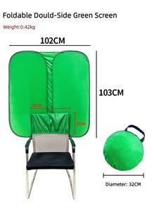 Écran <span class=keywords><strong>vert</strong></span> pliable Biplate Chroma Key, <span class=keywords><strong>fond</strong></span> <span class=keywords><strong>vert</strong></span> pour chaise, <span class=keywords><strong>fond</strong></span> d'écran <span class=keywords><strong>vert</strong></span> pour Tiktok, jeux, appels Zoom, vidéo - Product Image 6