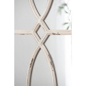 Rectangular Wooden <b>Wall</b> <b>Mirror</b> 16x23 In Distressed White Frame Vertical Or Horizontal Home Decor For Living Room <b>Set</b> - Product Image 5