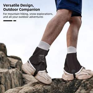 Guêtres imperméables pour la randonnée et le <span class=keywords><strong>trail</strong></span> Running Guêtres élastiques noires avec sangles réglables DWR pour femmes/hommes Chaussures de randonnée - Product Image 4