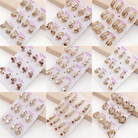 250921 XUPING Bijoux pour Femmes Boucles d'Oreilles Tendance Vente en Gros Zircon Artificiel Plaquées Or 18 Carats Bijoux à la Mode Créoles