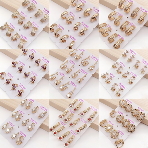 250921 XUPING Gioielli da Donna Orecchini alla Moda Vendita all'Ingrosso Zircone Artificiale Placcati Oro 18K Orecchini a Cerchio Huggie di Tendenza - Product Image 5
