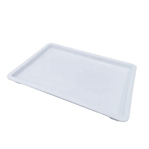Stackable bakery storage container with lid transport rectangular bread fermenting tray plastic pizza dough proofing box