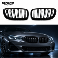 Grille de radiateur F35 noire brillante à double lamelle, paire de grilles de radiateur OE 51137255411/51137255412, amélioration pour BMW Série 3 2012-2019