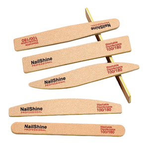 Bán Hot Double Sided có thể giặt khử trùng 100/180 <span class=keywords><strong>Nail</strong></span> tập tin tùy chỉnh chuyên nghiệp logo Nâu tuyệt vời đa hình <span class=keywords><strong>Nail</strong></span> tập tin - Product Image 1