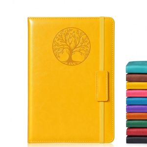 Academic A5 Logo Customized Pocket Notepad PU Leather Diary Note Book Custom Elastic Band Hardcover Planner Journal <b>Notebook</b> - Product Image 1