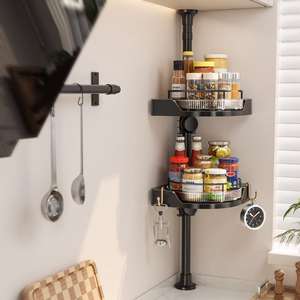 360 °   <span class=keywords><strong>Étagère</strong></span> de rangement rotative avec poteau, organisateur d'<span class=keywords><strong>épices</strong></span> de cuisine multifonctionnel <span class=keywords><strong>à</strong></span> 2 niveaux et <span class=keywords><strong>étagère</strong></span> <span class=keywords><strong>à</strong></span> cosmétiques pour salle de bain - Product Image 3