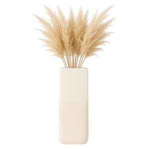 Vaso in Ceramica con Dettagli Scanalati, Vaso Decorativo Moderno per Centrotavola e Arredamento Casa - Product Image 2