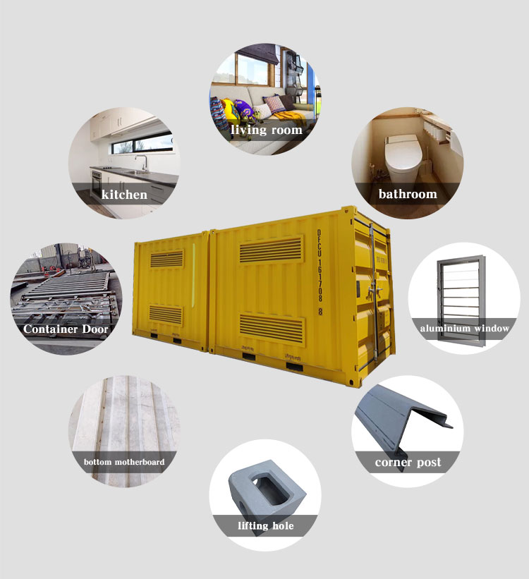 product-750-821 Fast install Steel Structure Fully welded Prefabricated Two layer Luxury villa Prefab Container house