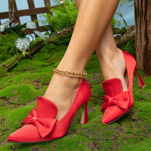 QLFashion Mujeres Tacones altos Transfronterizos Estilo europeo y americano Moda Zapatos de mujer <span class=keywords><strong>AliExpress</strong></span> Hot Bow - Product Image 2