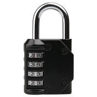 Cadenas à combinaison numérique carré robuste avec logo personnalisé, code à 4 chiffres, étanche, pour la sécurité, idéal pour la salle de sport