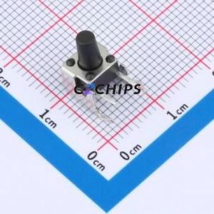 TS013-CBW0EH9.0 Tactile Switch Through hole-4P,7.5x7mm Switch Single Pole Single Throw Round Button 1.8N Right Angle Insert - Product Image 1