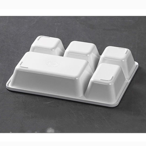 Kişiselleştirilmiş Kırılmaz Hastane Restoran Yemek Takımı Fast Food Servis 5 Bölmeli Kapaklı Melamin Tabak - Product Image 4